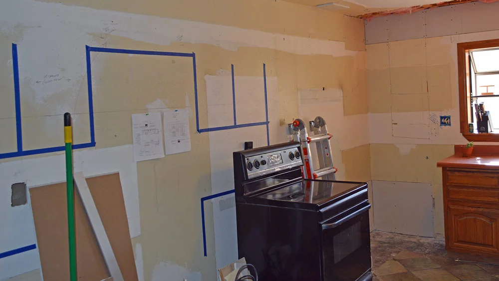 The stove location was moving 5 feet to the left. The stove itself was moving to the trash.