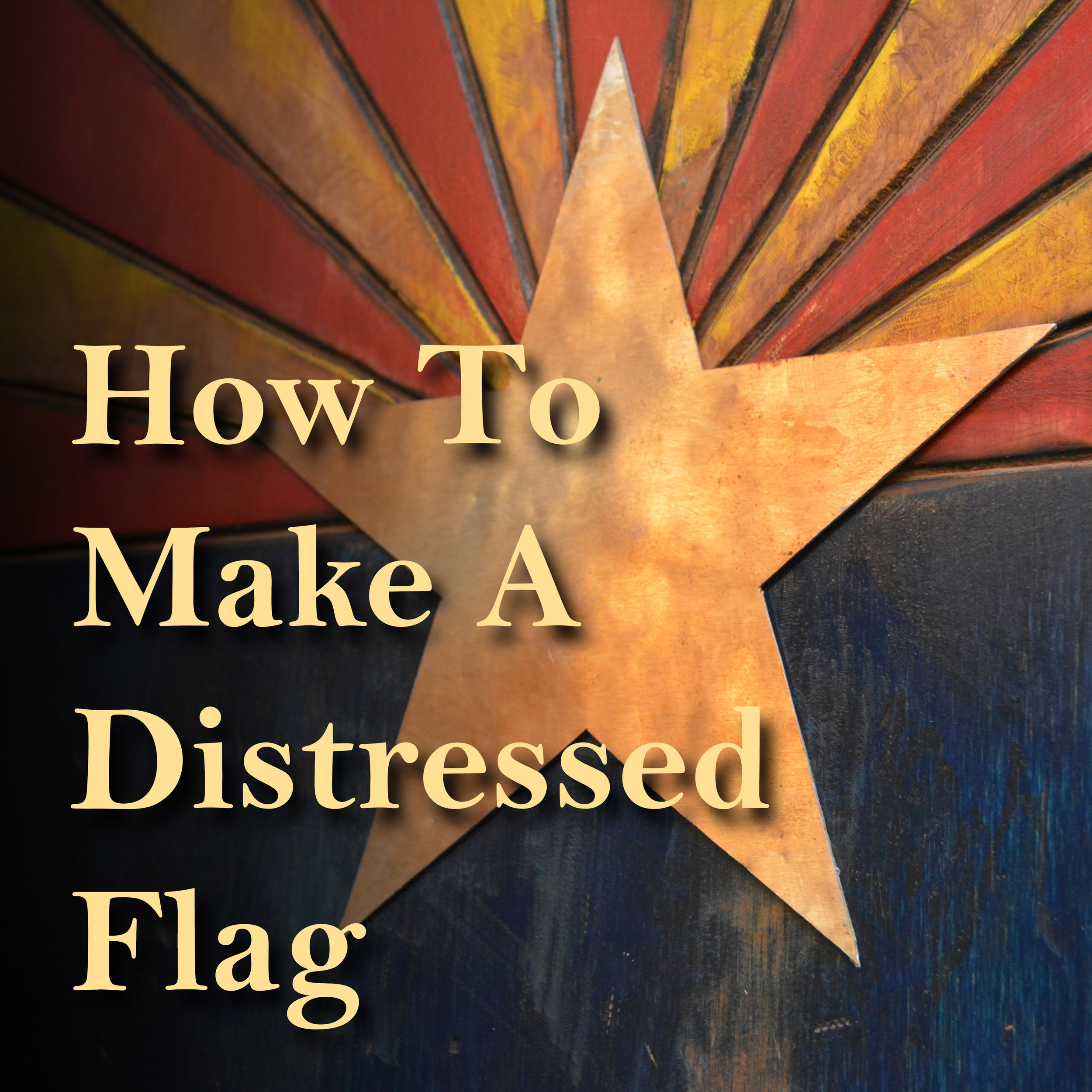 Distressed Flag with Metal