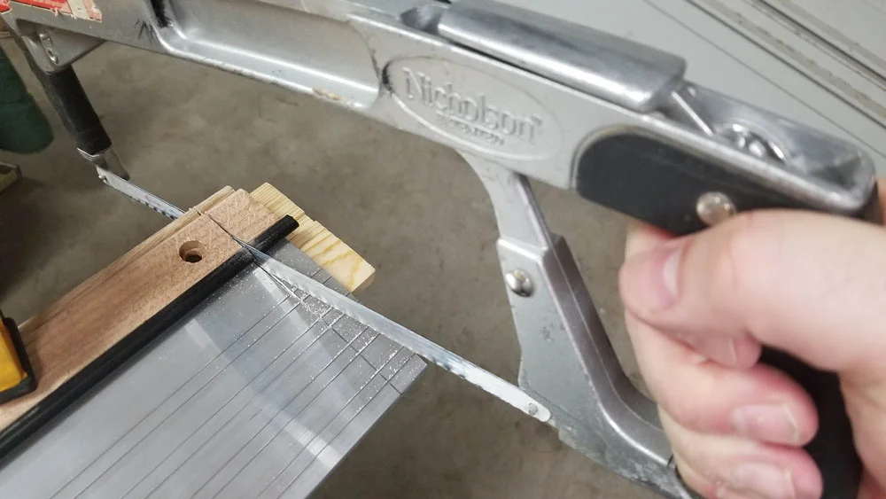 Saw: Nicholson 12" High Tension Hacksaw (similar)