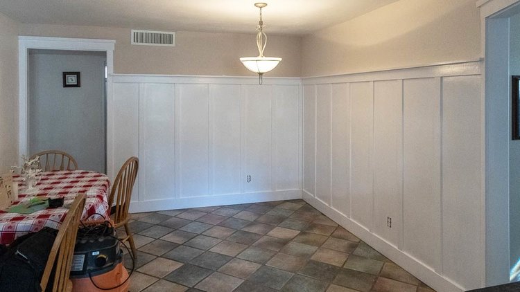 Install Board And Batten Wainscoting, How High Should Wainscoting Be In Dining Room