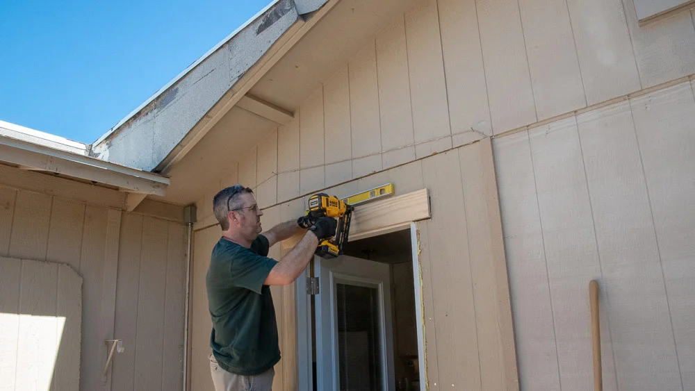 Trimming the New Kitchen Door, Inside and Out