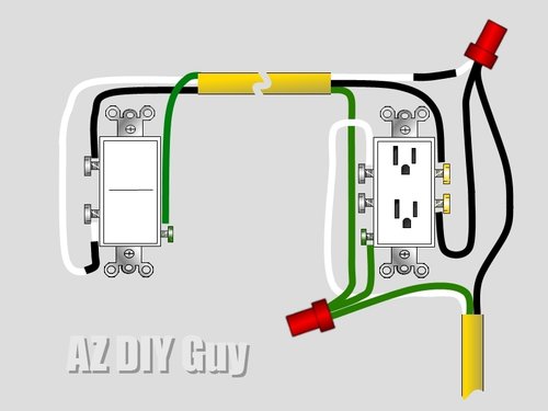 electrical outlet wiring with switch