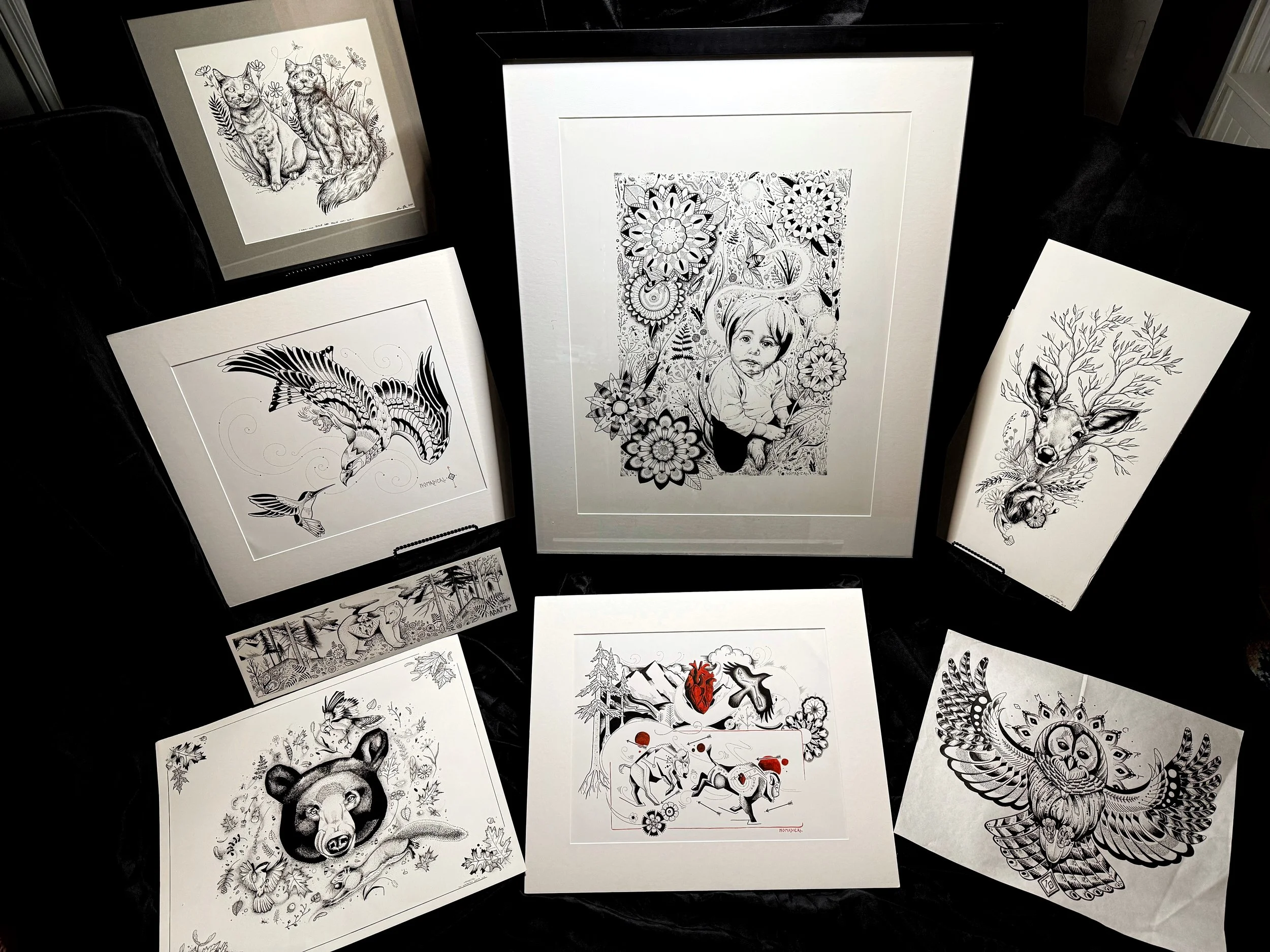 Pen and Ink Drawings by Nomadical Art 