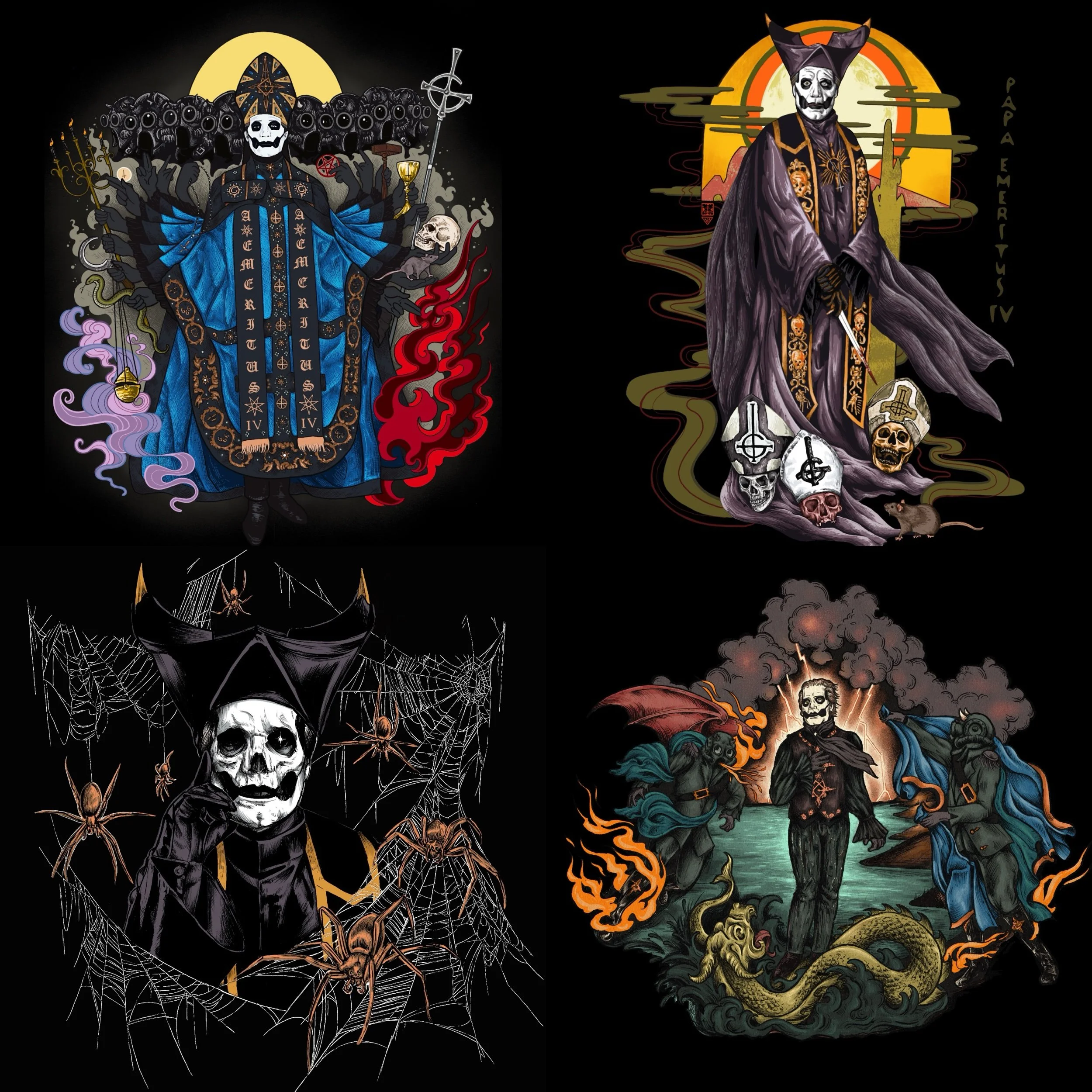 Apparel Designs for the musical group GHOST