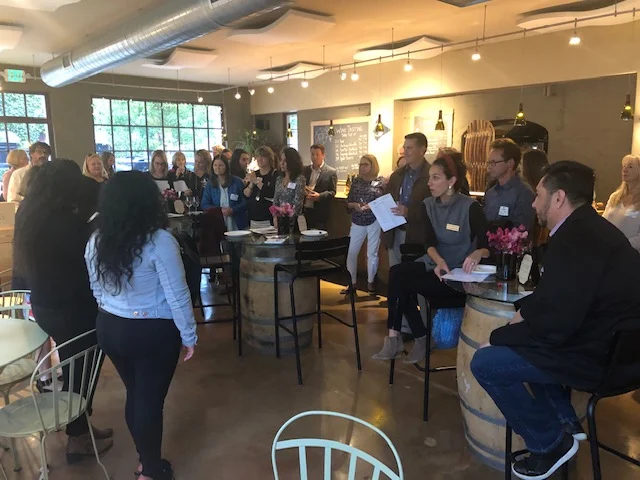 OEF members and grantees gather at the Ojai Vineyard Tasting Room May 8 to honor the more than 40 members receiving the awards.