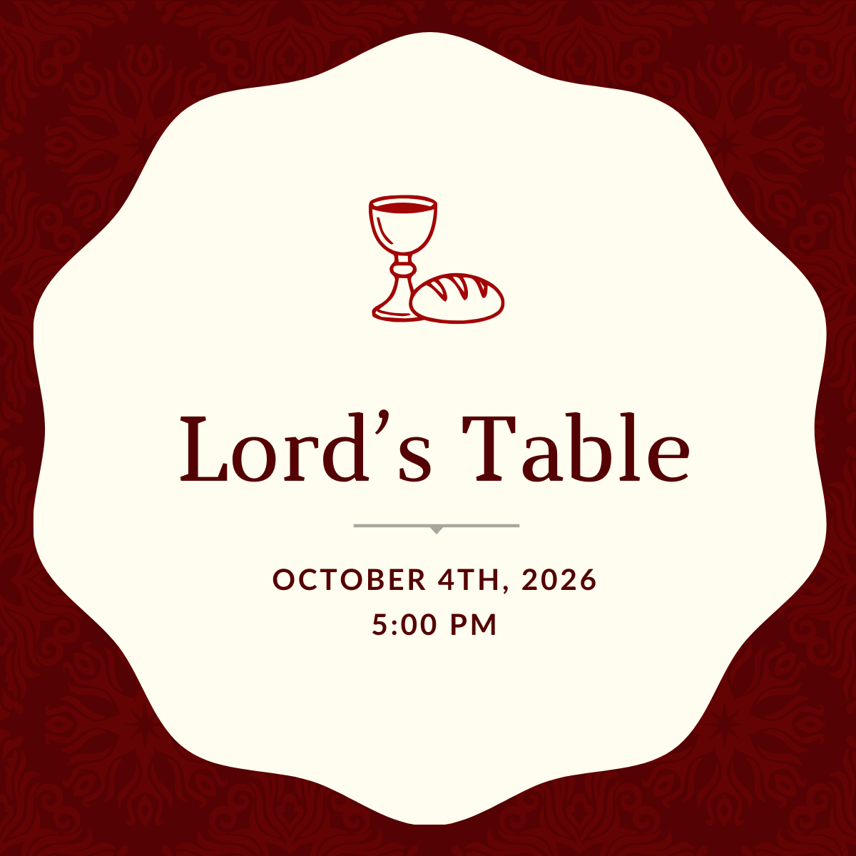Sunday Service Schedule