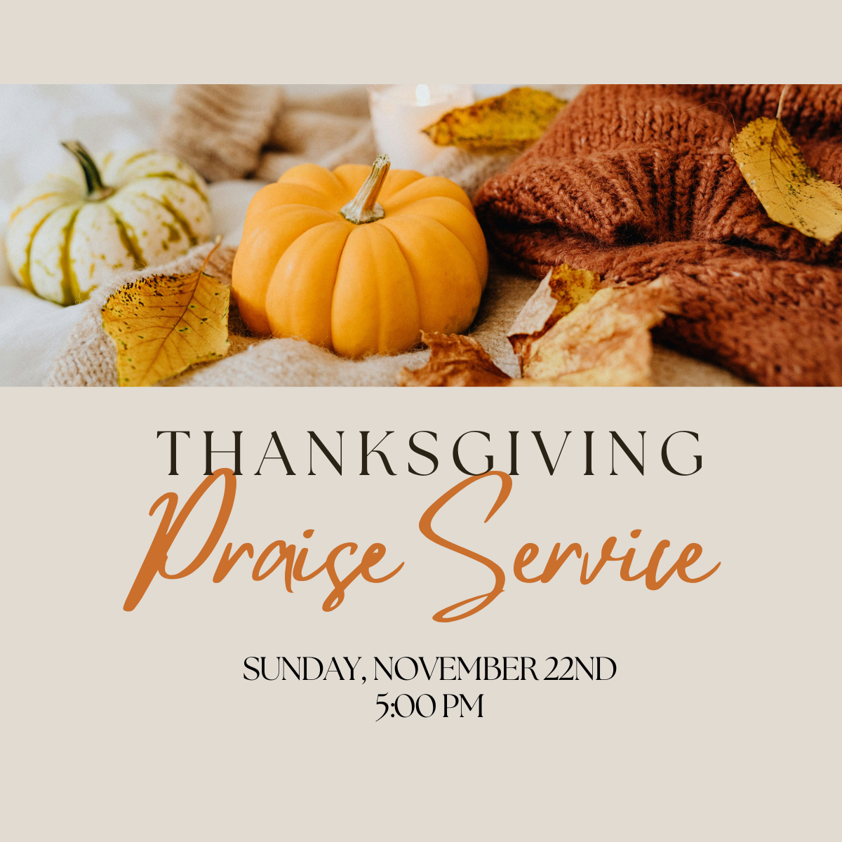 Sunday Service Schedule