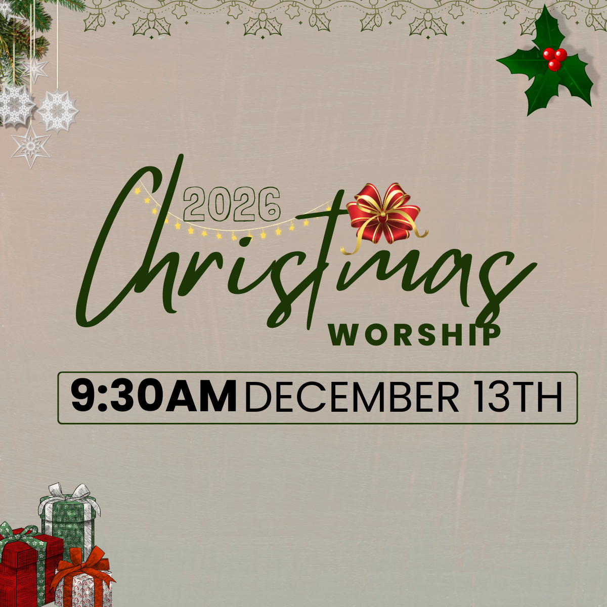 Sunday Service Schedule
