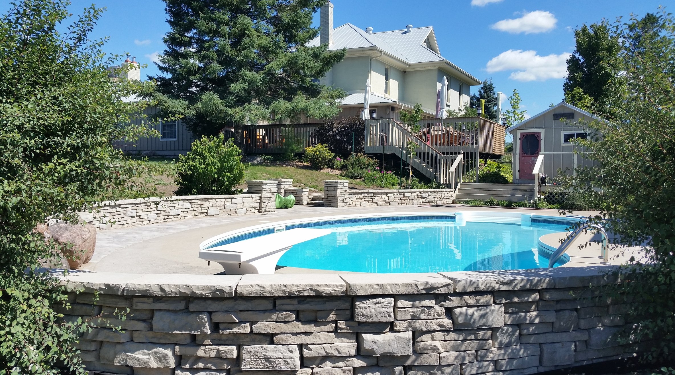 Garden retaining wall ,Pool Project, Ravenshoe 2016
