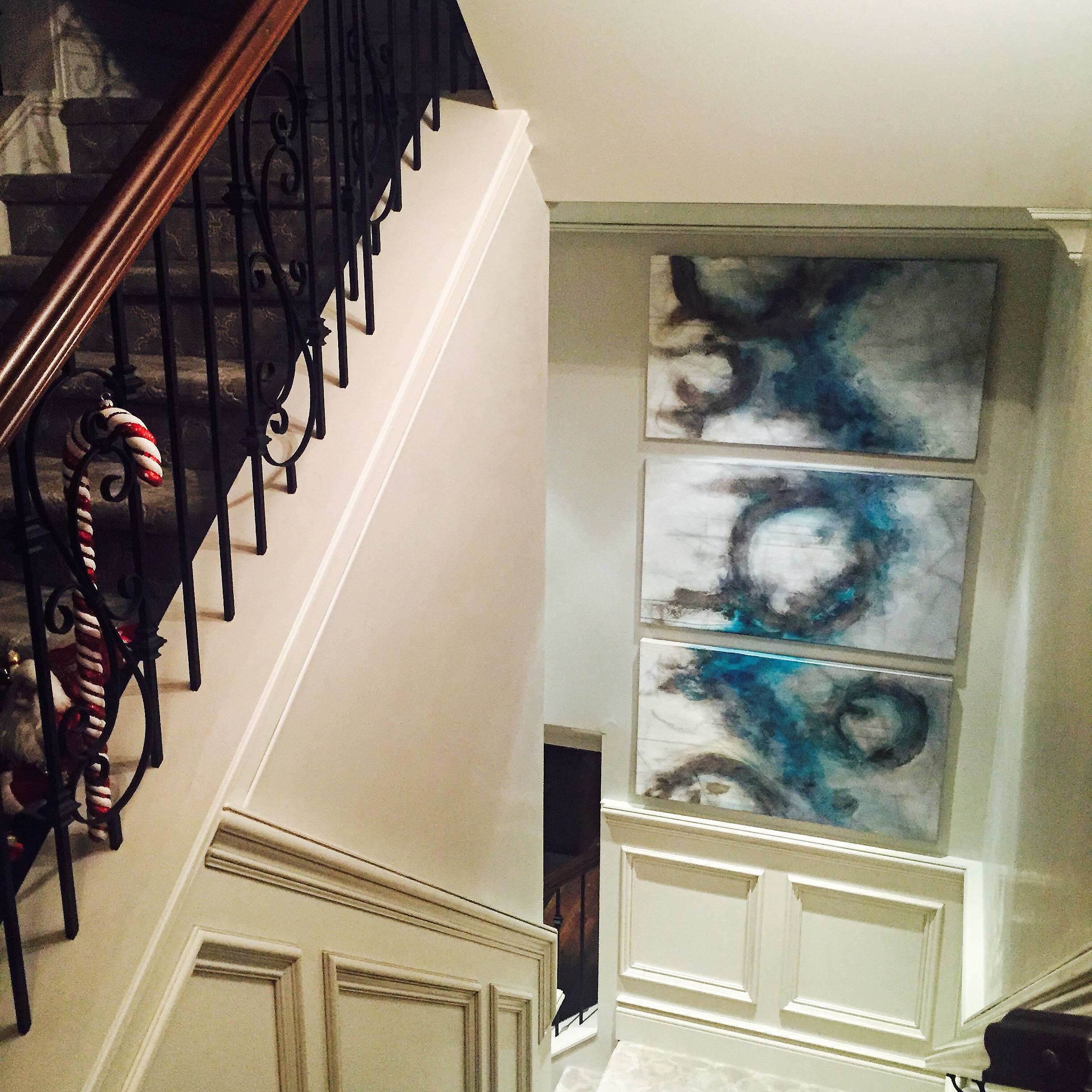 Donna Giraud Art installed in a Shaughnessy Home
