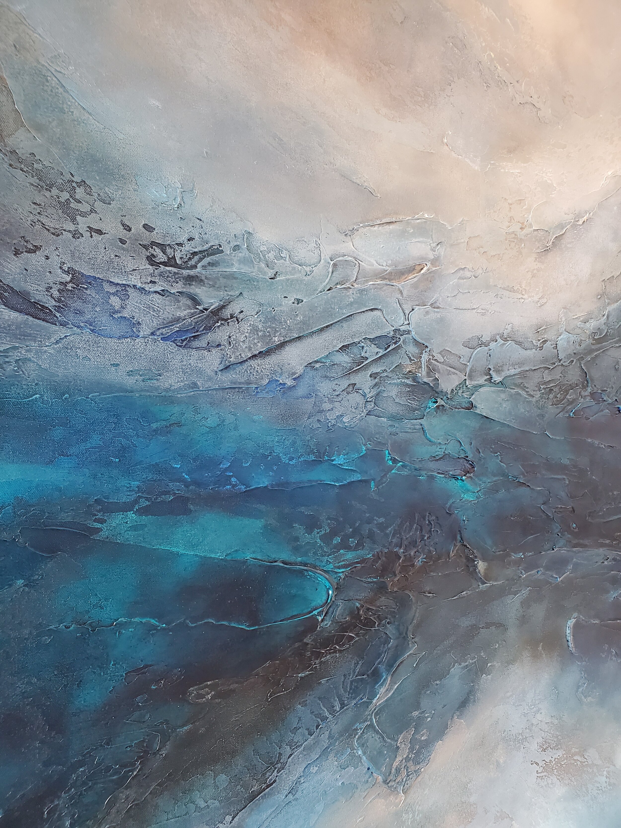  Painting #4 Surrender - Vancouver abstract painter, Donna Giraud has eleven new available artworks for sale in her 2020 solo art exhibition titled, Lost and Found. Her large scale, abstract, textural artworks are perfect for any interior design aest