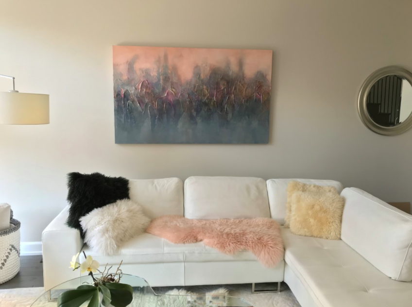  one of donna giraud’s pieces of art installed in a home in Ontario 