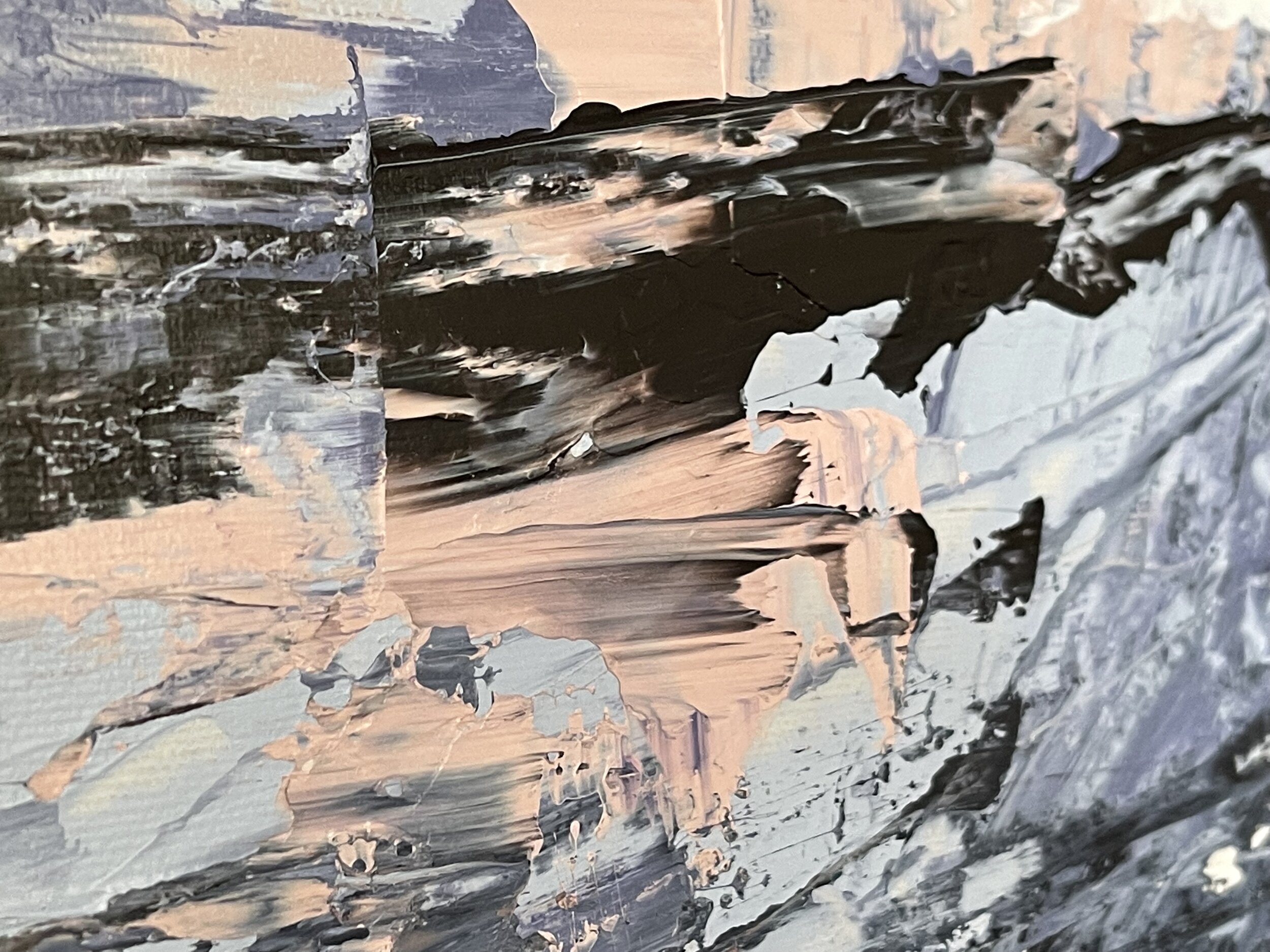  Here are some up close and detailed images of Donna Giraud’s textural abstract work. The layers of paint and unique shapes allow for tons of depth and a constant evolution in what you see when you look at it.  