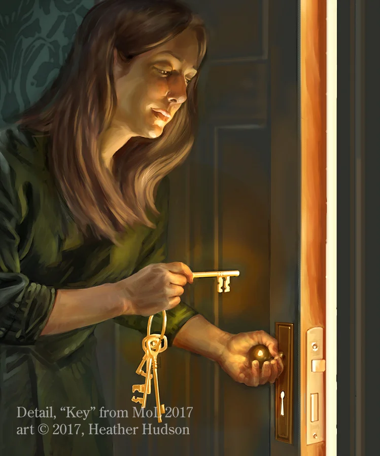 Love can open a door or love can break your heart… Month of Love art from another year, “Key.”