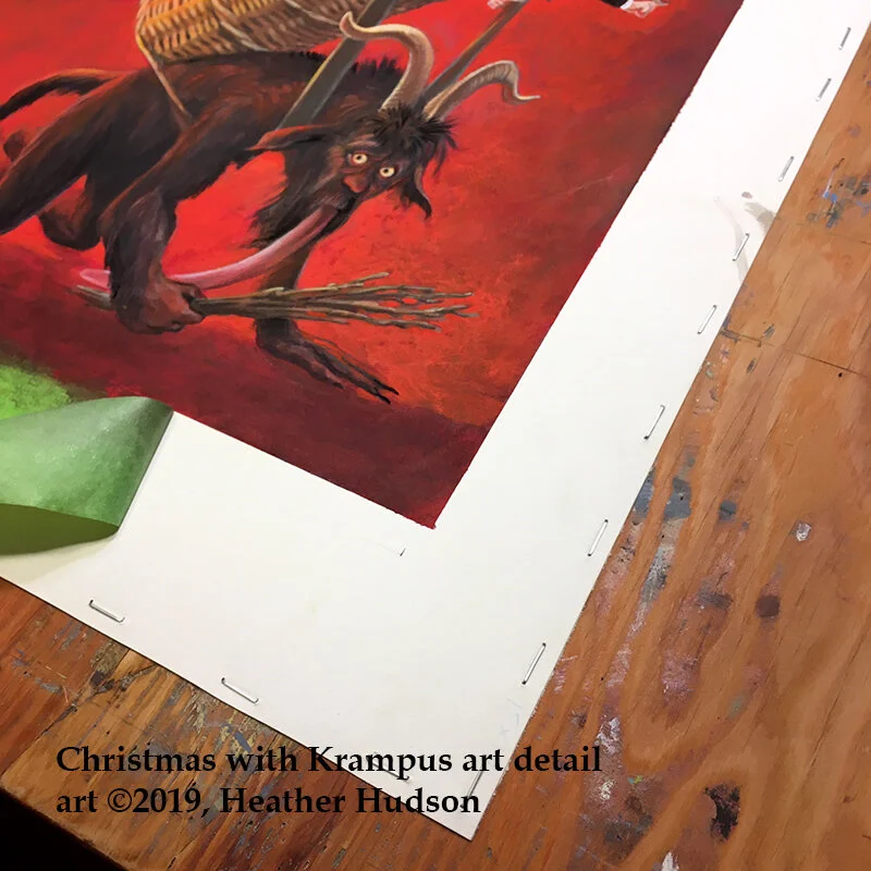 For artists there’s something magical about peeling back the tape when the painting is finished. I suspect that nobody else feels that thrill, but we do…