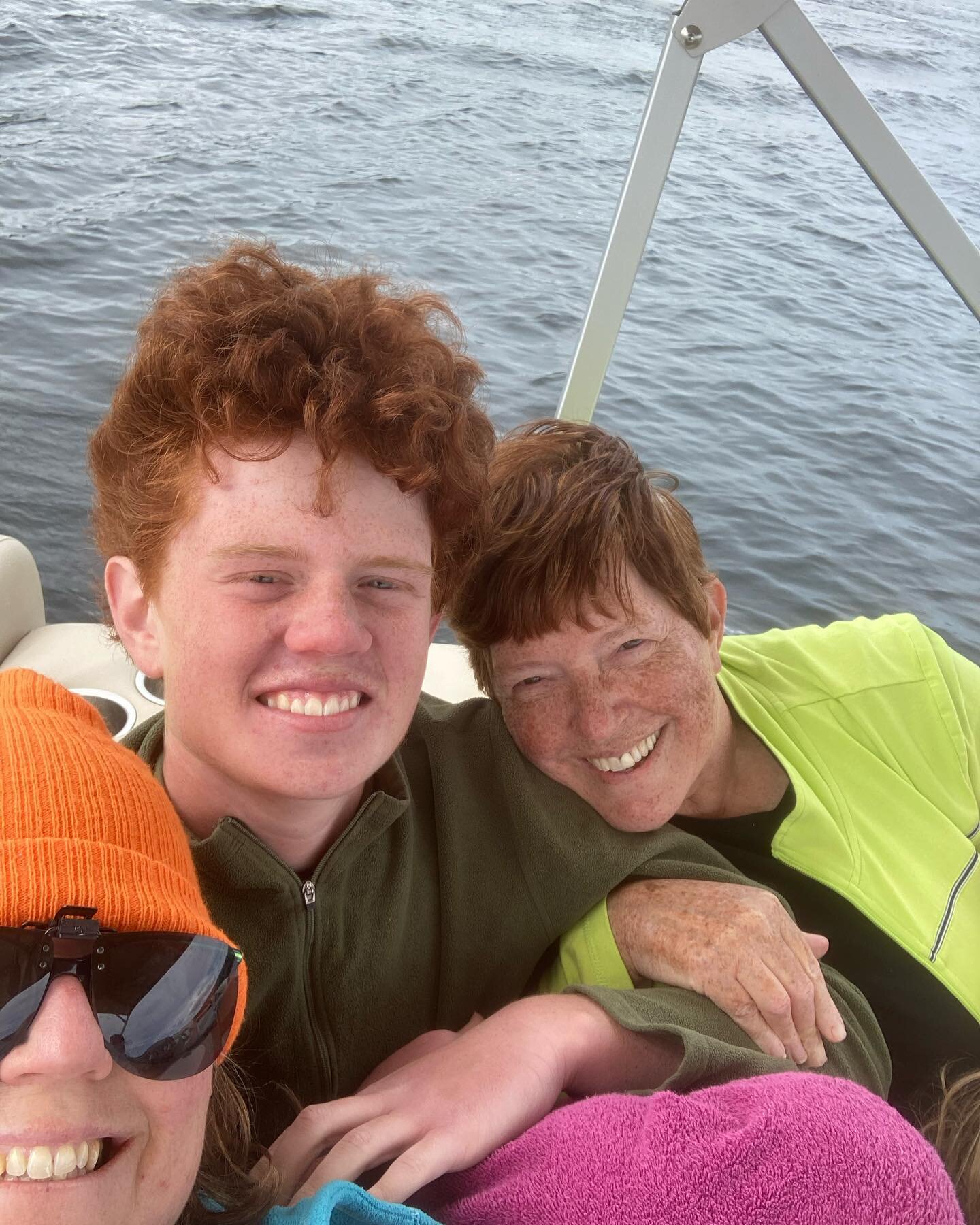 Here&rsquo;s me, my mom and my eldest on a boat last summer. Happy Mother&rsquo;s Day! 🌸 ☀️ &hearts;️