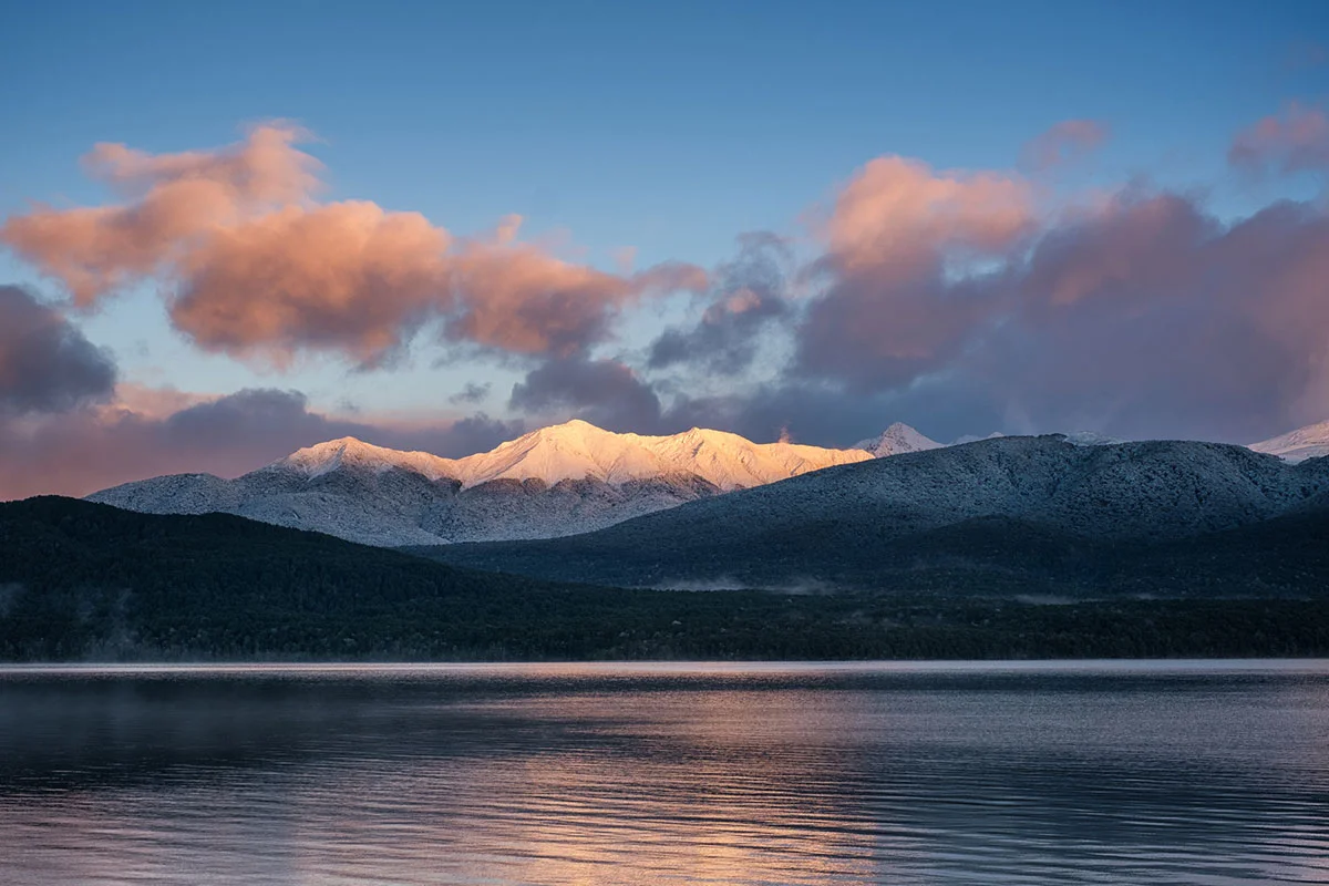 First light on Mount Luxmore, Fiordland