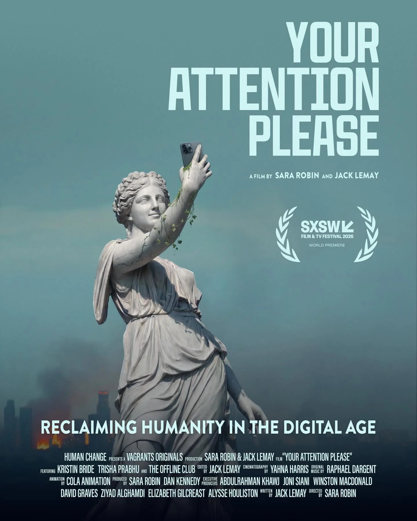 Big Tech is coming for every second of our lives. It&rsquo;s time we do something about it. 

Join us in a month @SXSW  #YourAttentionPlease #ReclaimingHumanity #sxsw #sxswtvfilm #sxsw2026