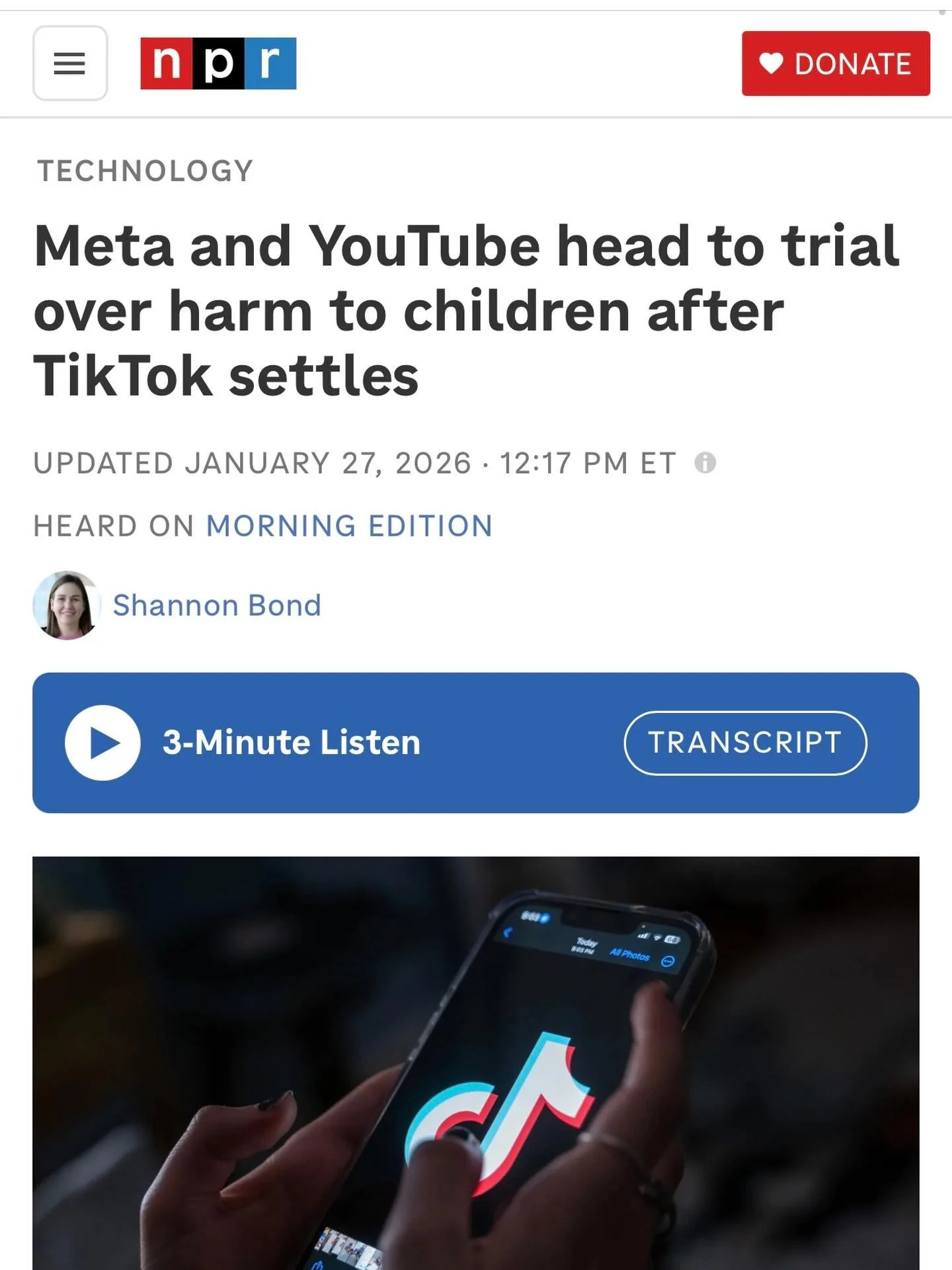 This week, a landmark trial began examining the impact of social media on youth mental health.

What&rsquo;s unfolding in courtrooms right now is the same question at the heart of Your Attention Please:
How is the attention economy shaping our kids, 