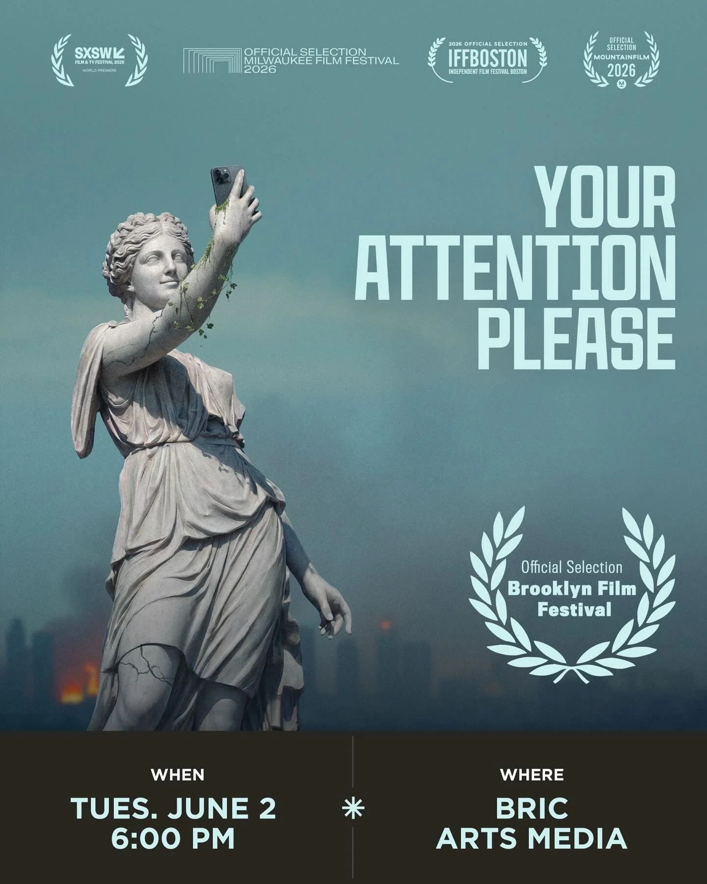 Adding Brooklyn to the list. 🍎

We are bringing Your Attention Please to the 2026 Brooklyn Film Festival.

A festival that has always backed independent voices and films that are not afraid to say something. Feels like the right place for this story