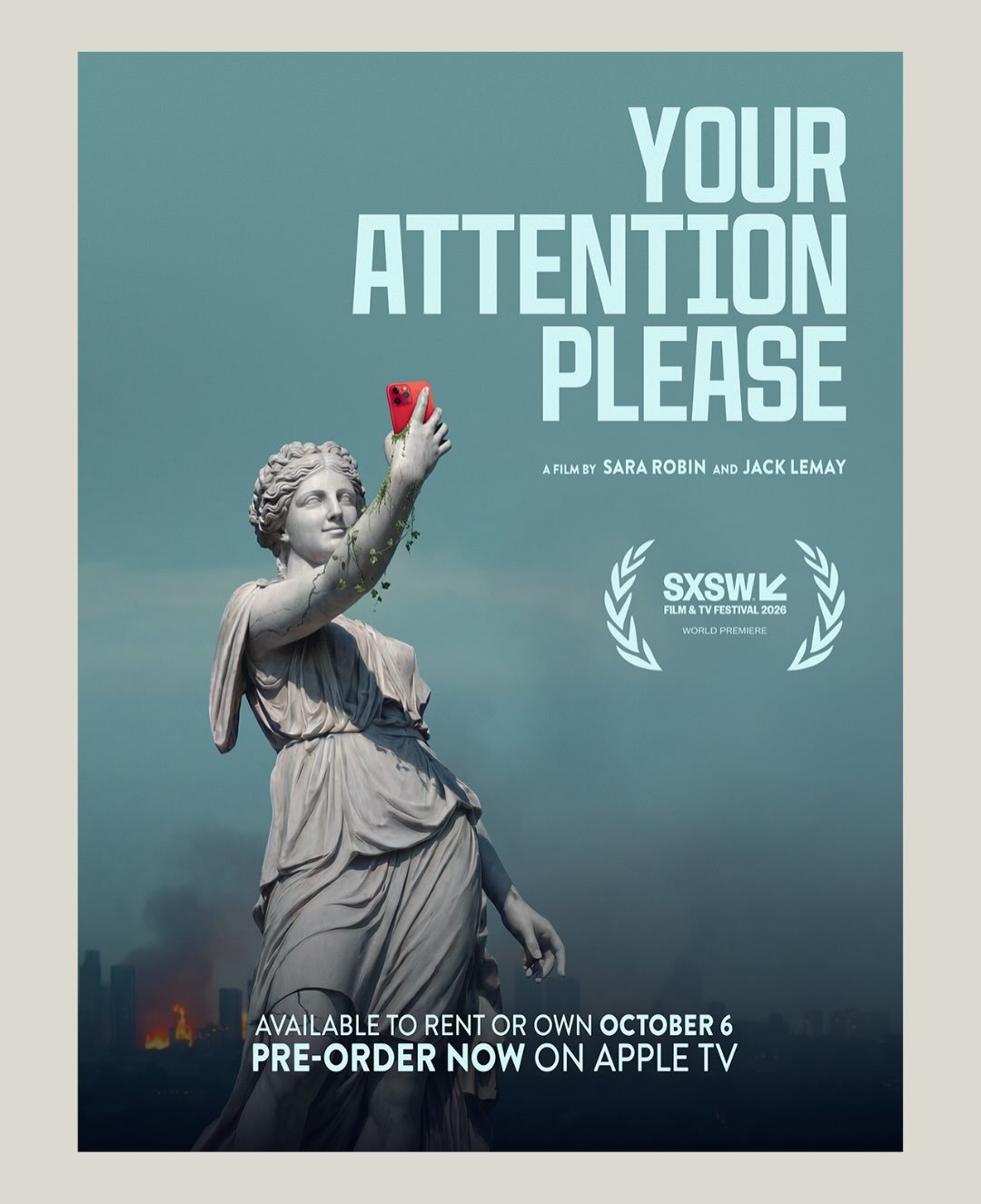 Here&rsquo;s your choice: 96 minutes of mindless scrolling, or 96 minutes watching &ldquo;Your Attention Please&rdquo;.
One keeps you hooked. The other wakes you up.
 &ldquo;Your Attention Please&rdquo; premiered at SXSW as the documentary that chang
