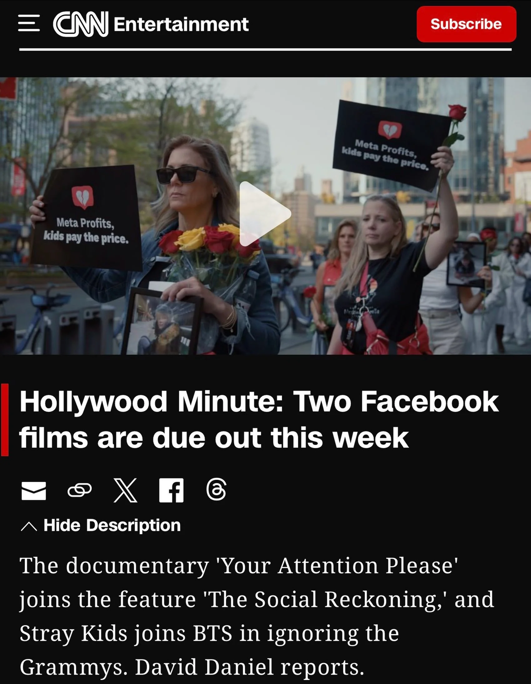 Social media&rsquo;s reckoning is here. Two films about Facebook are coming out this week, and Your Attention Please is one of them. Aaron Sorkin&rsquo;s The Social Reckoning brings Facebook whistleblower Frances Haugen&rsquo;s story to the big scree