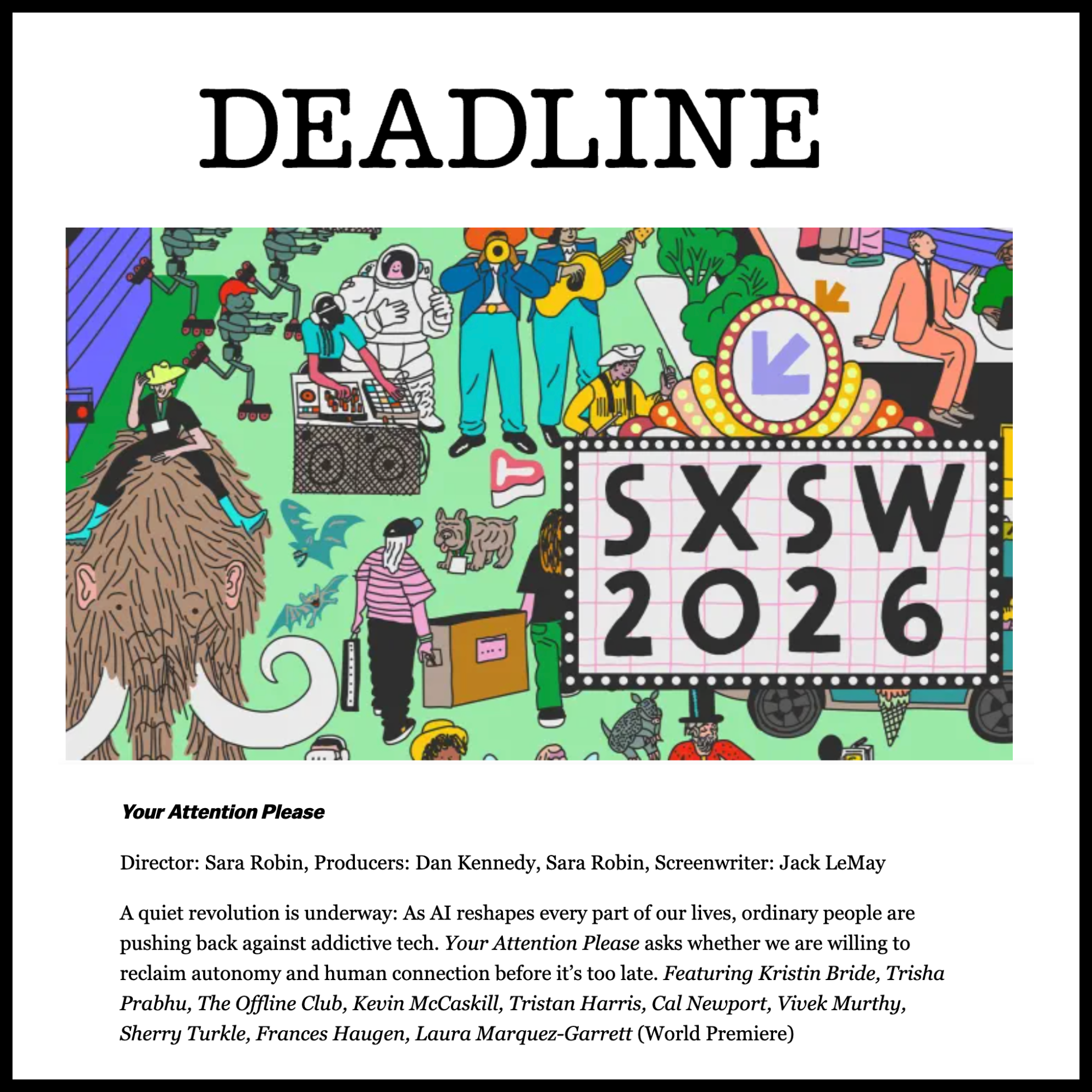 SXSW 2026 Official Selection Announcement
