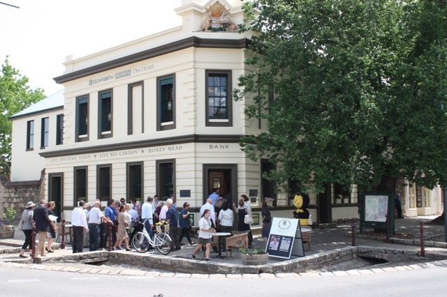 Guests assembling for the Grand Opening of Beechworth Honey Discovery on 5th December