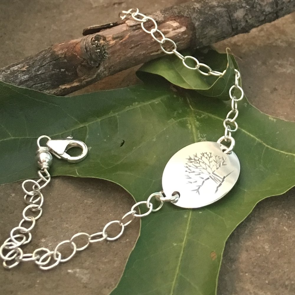 Tree Leather Wrap Bracelet — Simply Sterling Designs