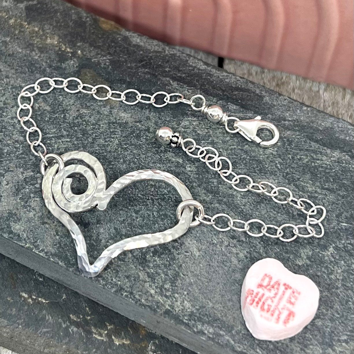 Camry - Sterling Silver Beaded Bracelet with Silver Heart Charm – Cherished  Moments Jewelry