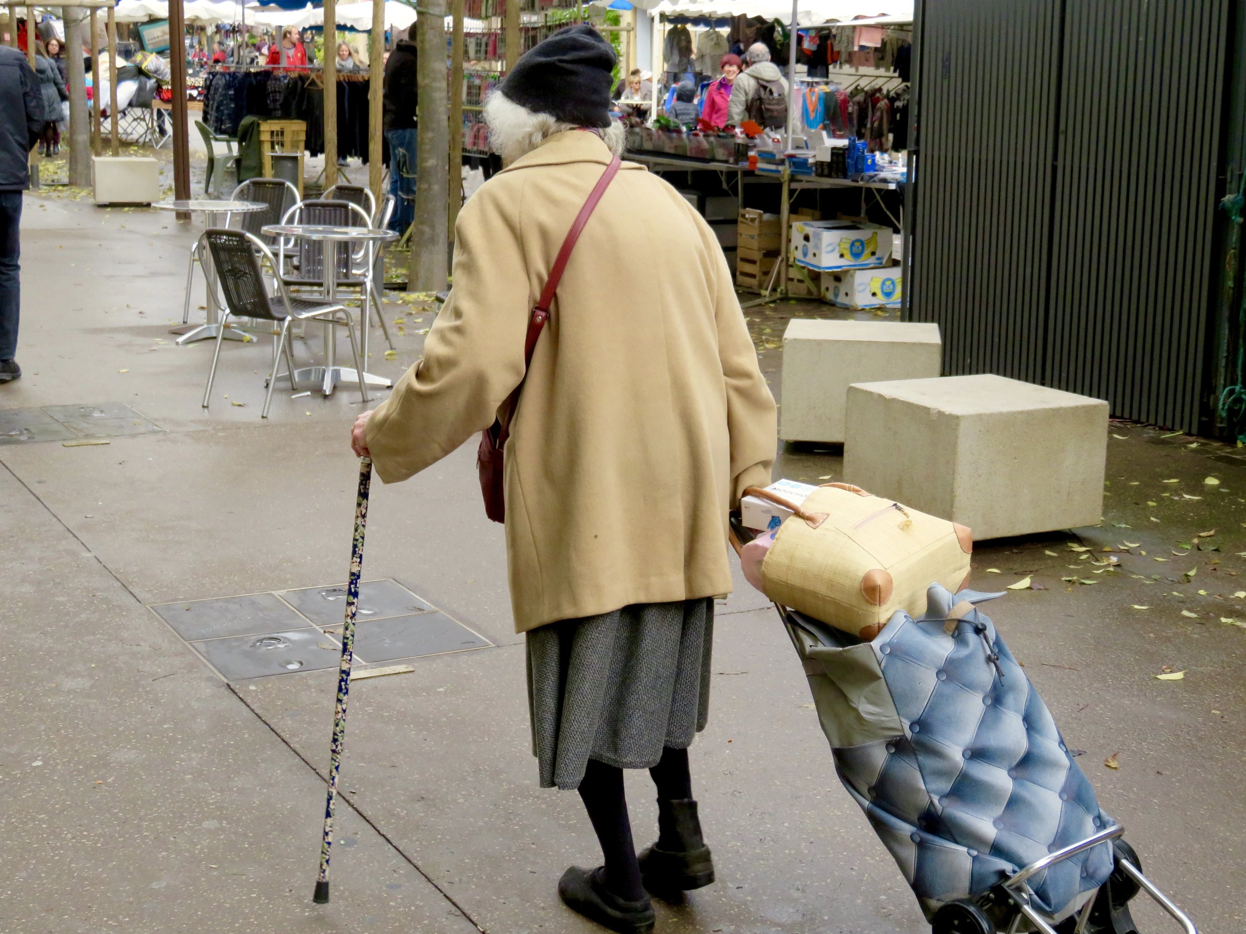 La Madam, a regular shopper at the Saturday Marché...