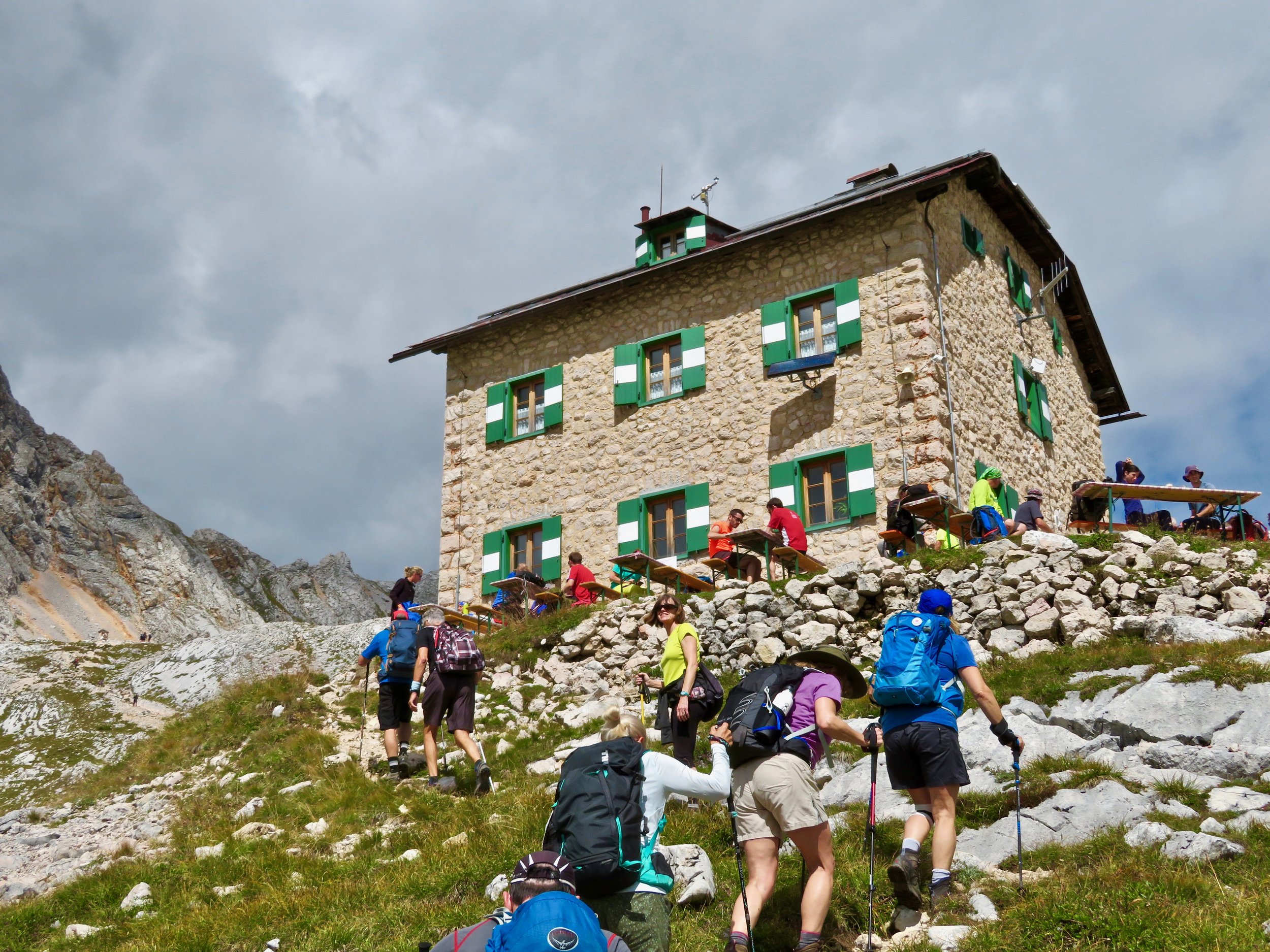 Heading to lunch at the rifugio...