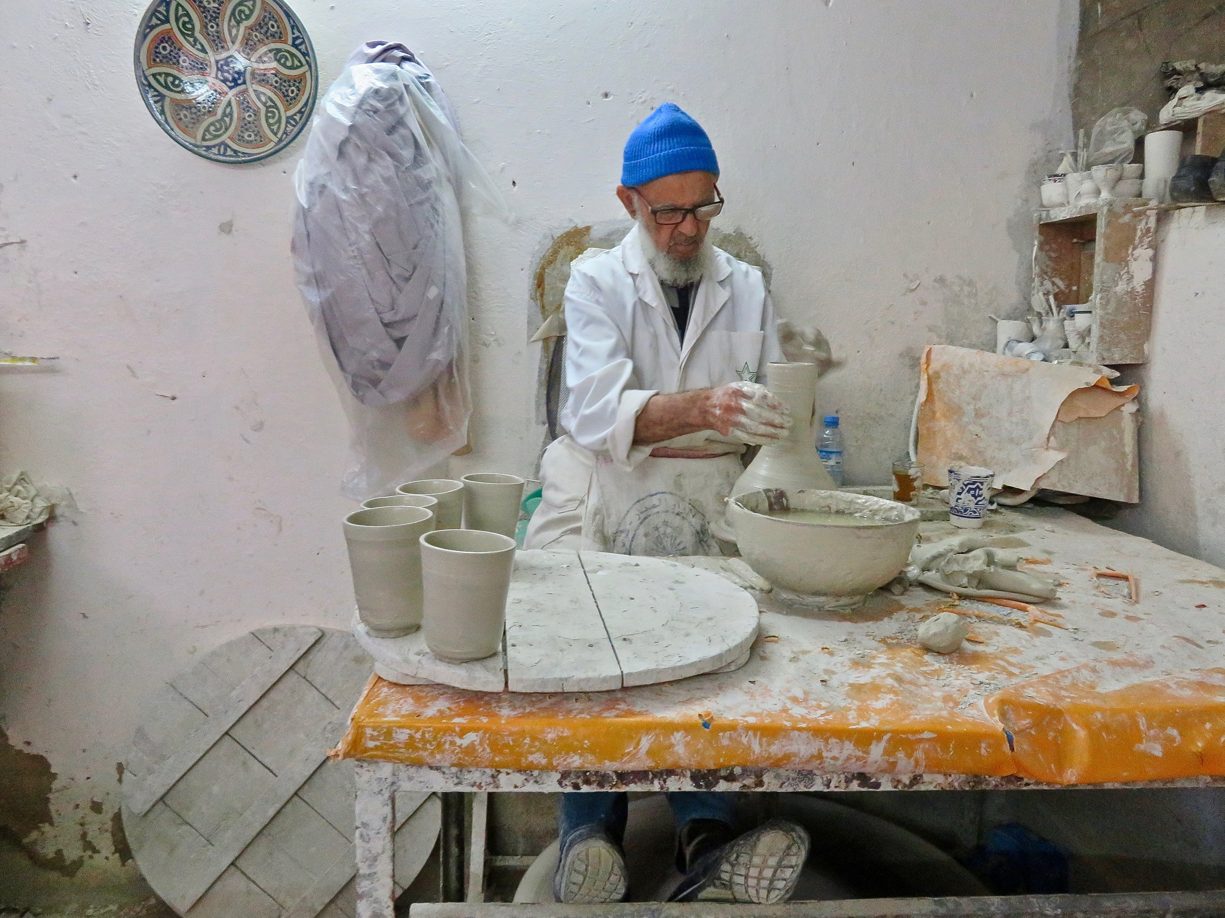 Hand-crafted pots in the making...