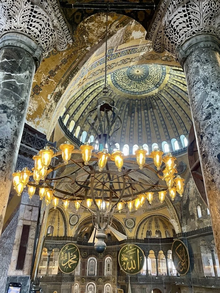 The bulging dome of the Hagia Sophia