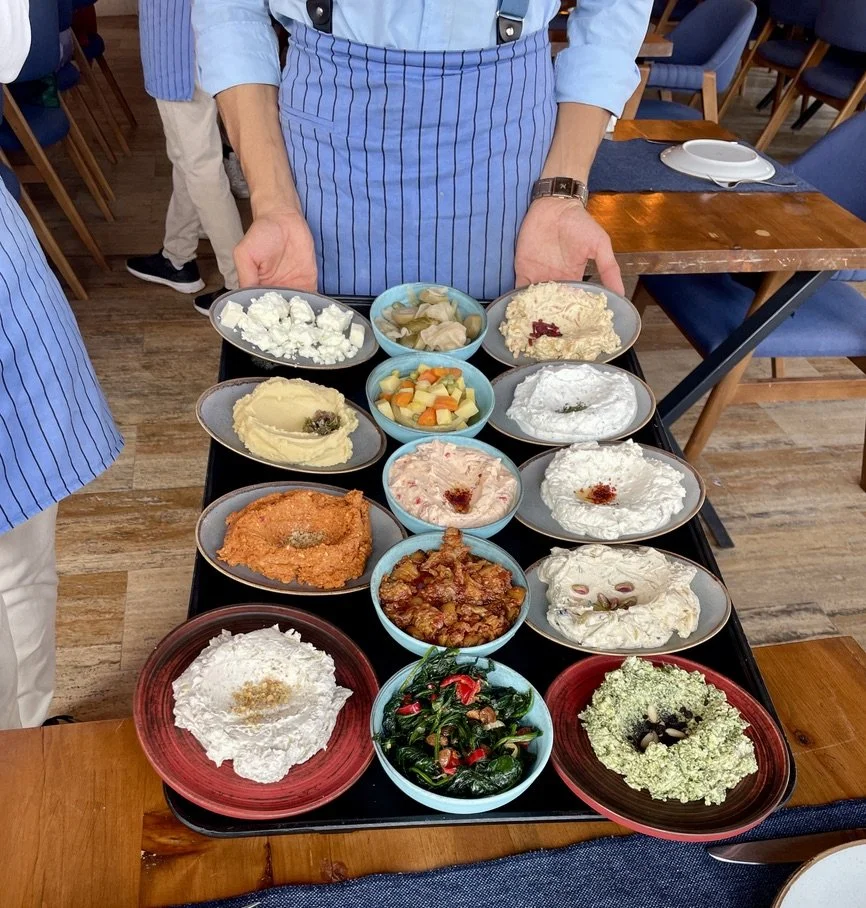 Turks are mad for "meze" (small dishes) meant to share...