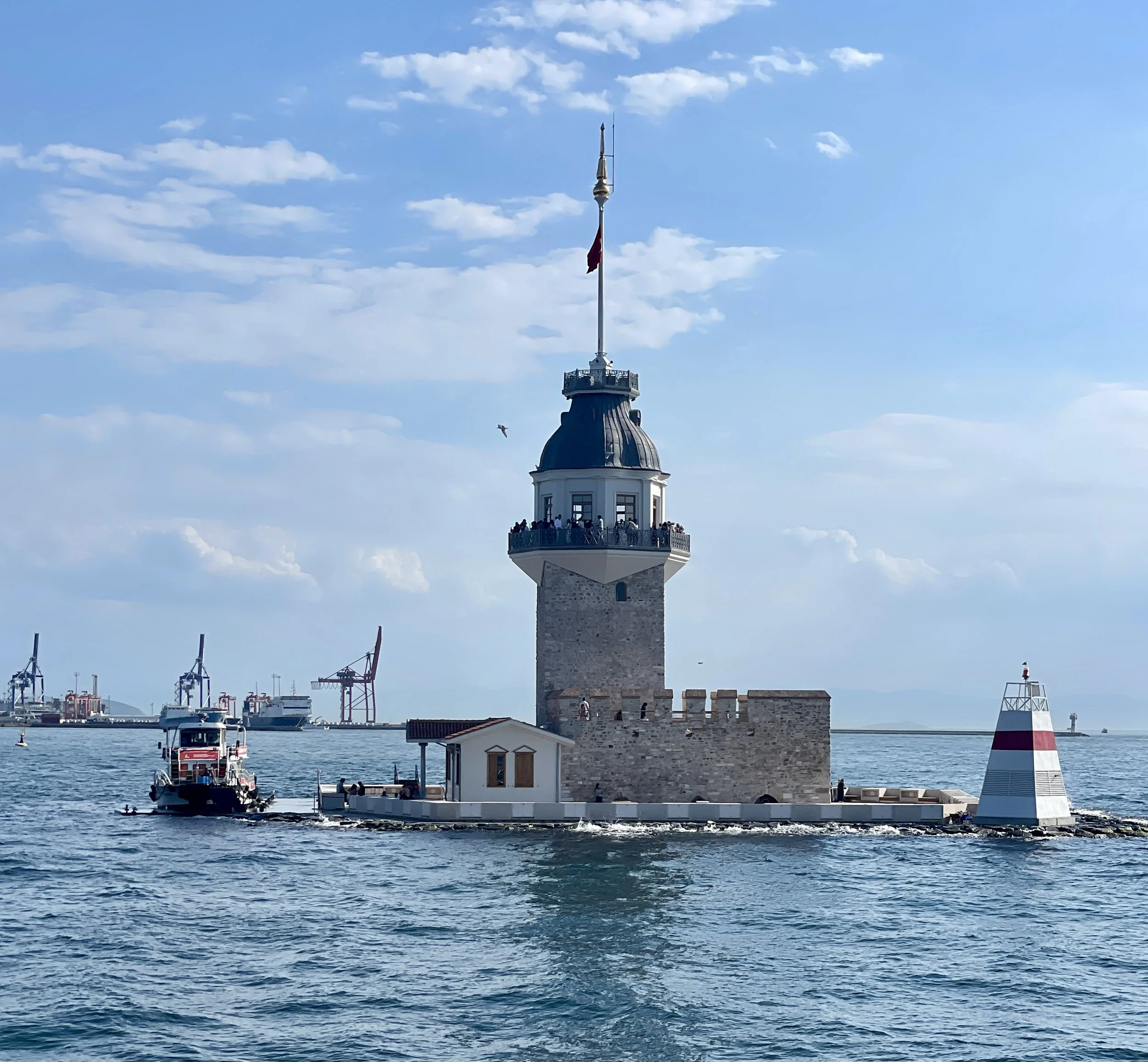 Maiden's Tower in the Bosphorus Strait dates back to Byzantine times...