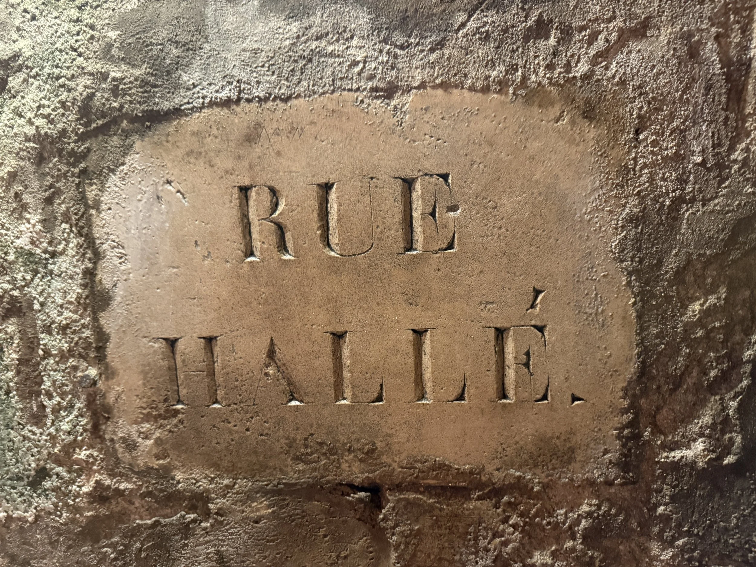 Street names helped to navigate the labyrinth of tunnels...