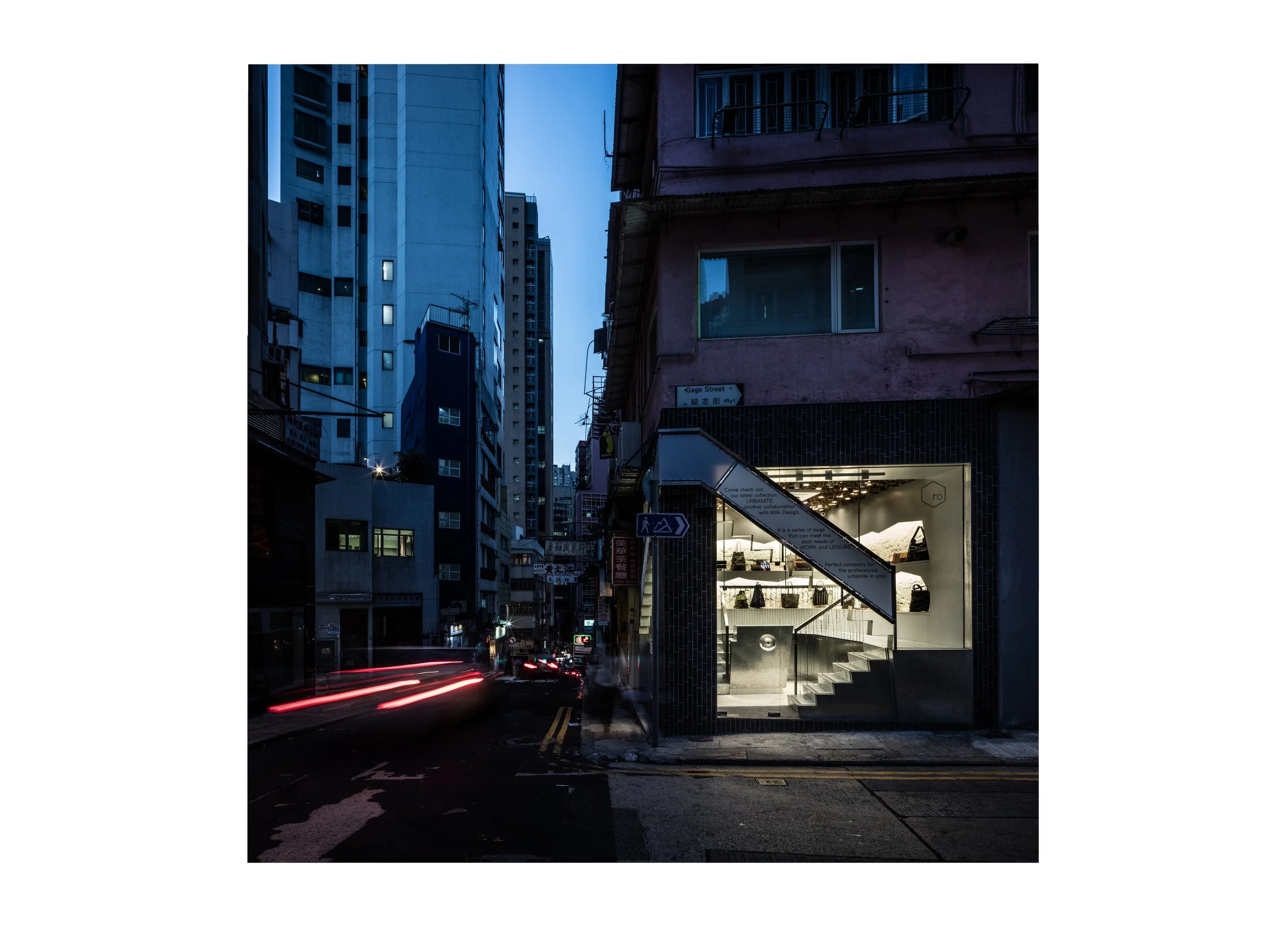  In terms of materials, galvanized metal is the main material and is brought over from the client's other existing retail locations. Stainless steel sections and wires are used for the railing, which is a close match with the galvanized metal in term