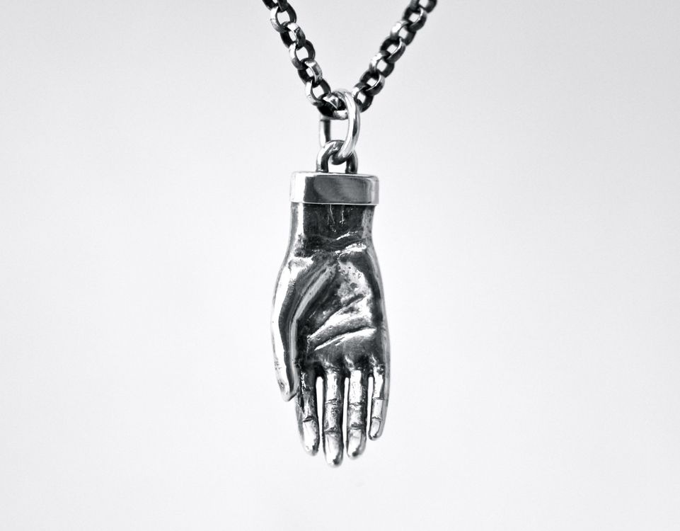 hand necklace, sterling silver — Ingrid Browning Studio Jewelry