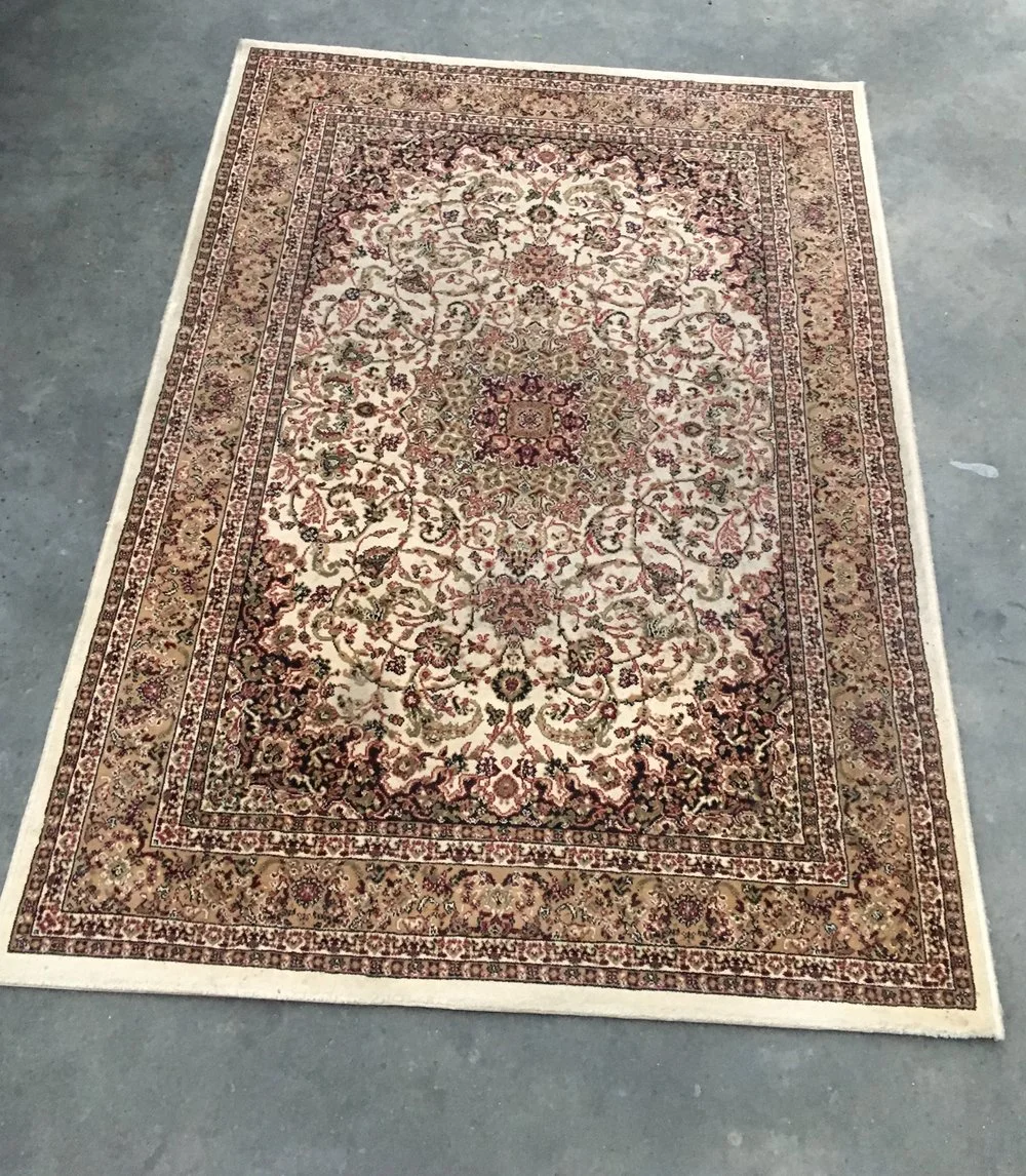 Medium Cream Floor Rug 1.7m x 1.2m $30