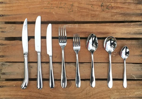 Steak Knife $1.00 each Dinner Knife, Entree Knife, Dinner Fork, Entree Fork, Dessert Spoon, Soup Spoon, Teaspoon All 60 cents each