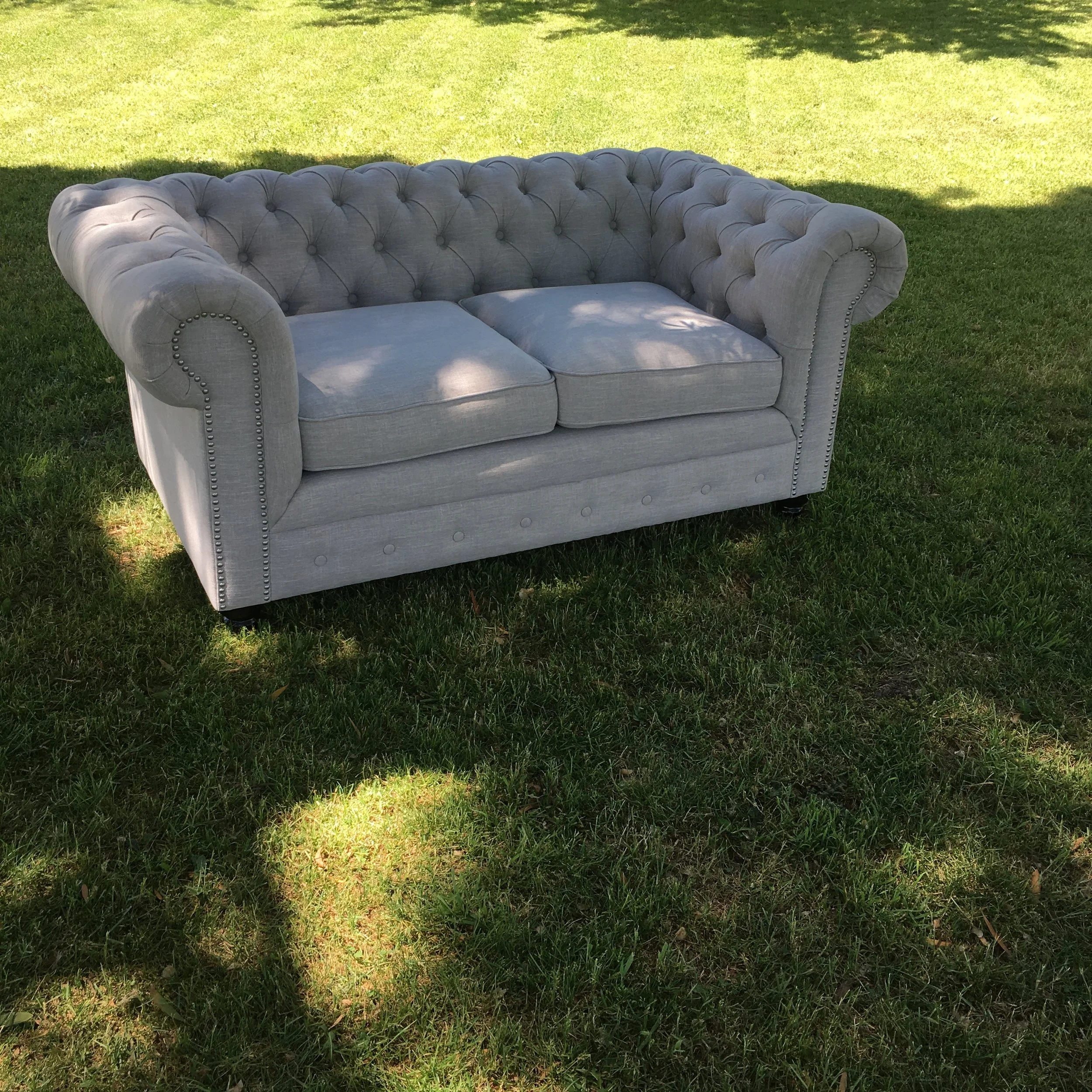 Oatmeal Chesterfield 2 Seater