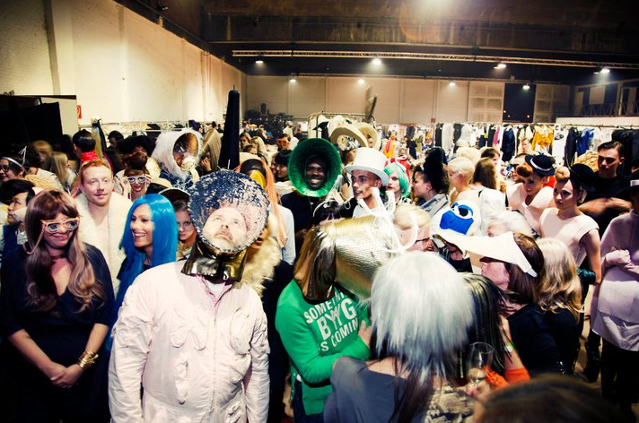 (above image Walter Van Beirendonck backstage at Show 2011 © BOY KORTEKAAS )