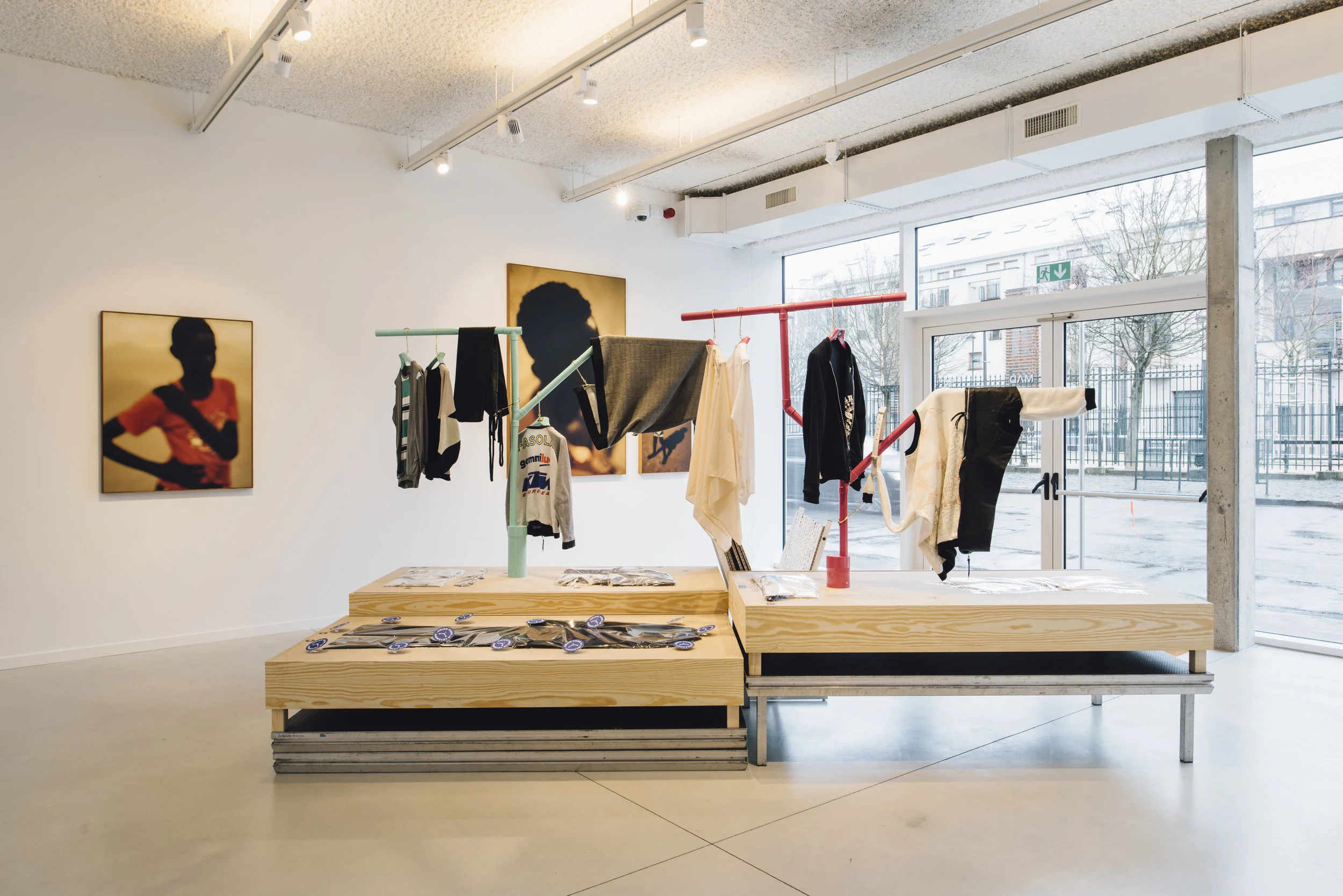 Image by Alexandra Bertels - Description: IT'S MY OWN In the background three unique prints by Nicolas Karakatsanis & Leonardo Van Dijl