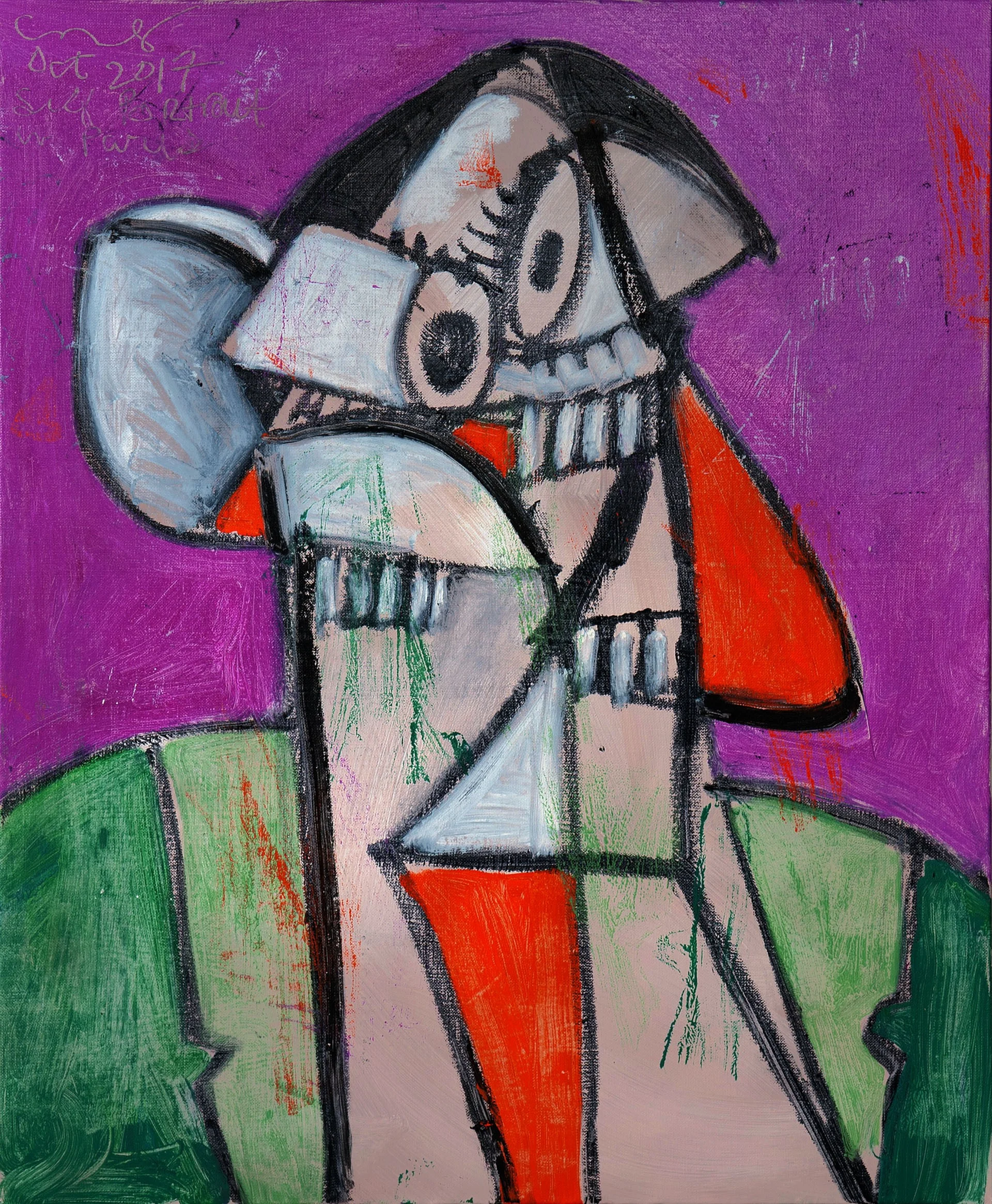 'Self Portrait in Paris 1' (2017) - George Condo