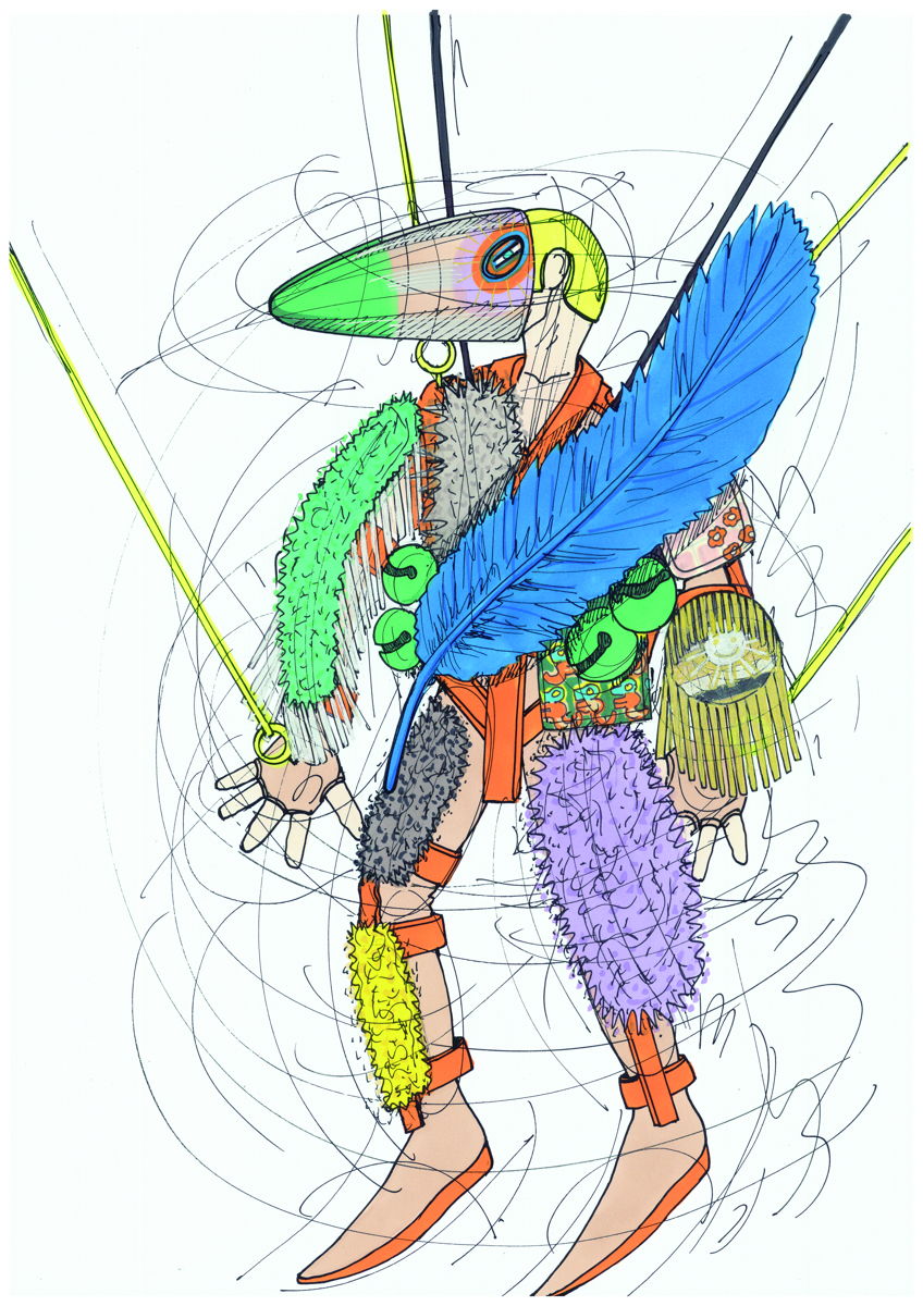 Drawing courtesy of Walter Van Beirendonck