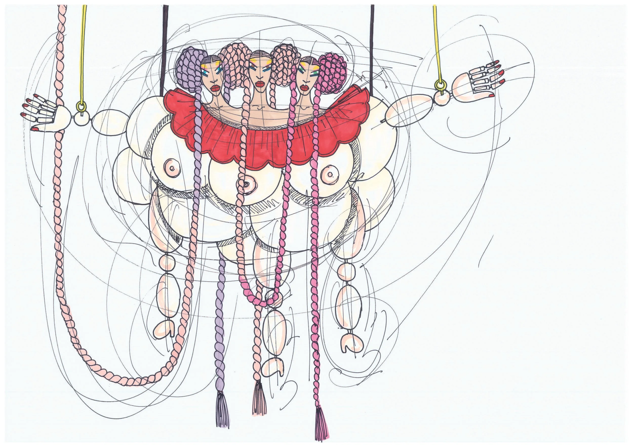 Drawing courtesy of Walter Van Beirendonck