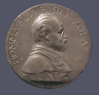 10. Alexandre Charpentier, Hommage à Émile Zola . Cast pewter. Diam.: 195 mm. Private Collection, U.S.A.