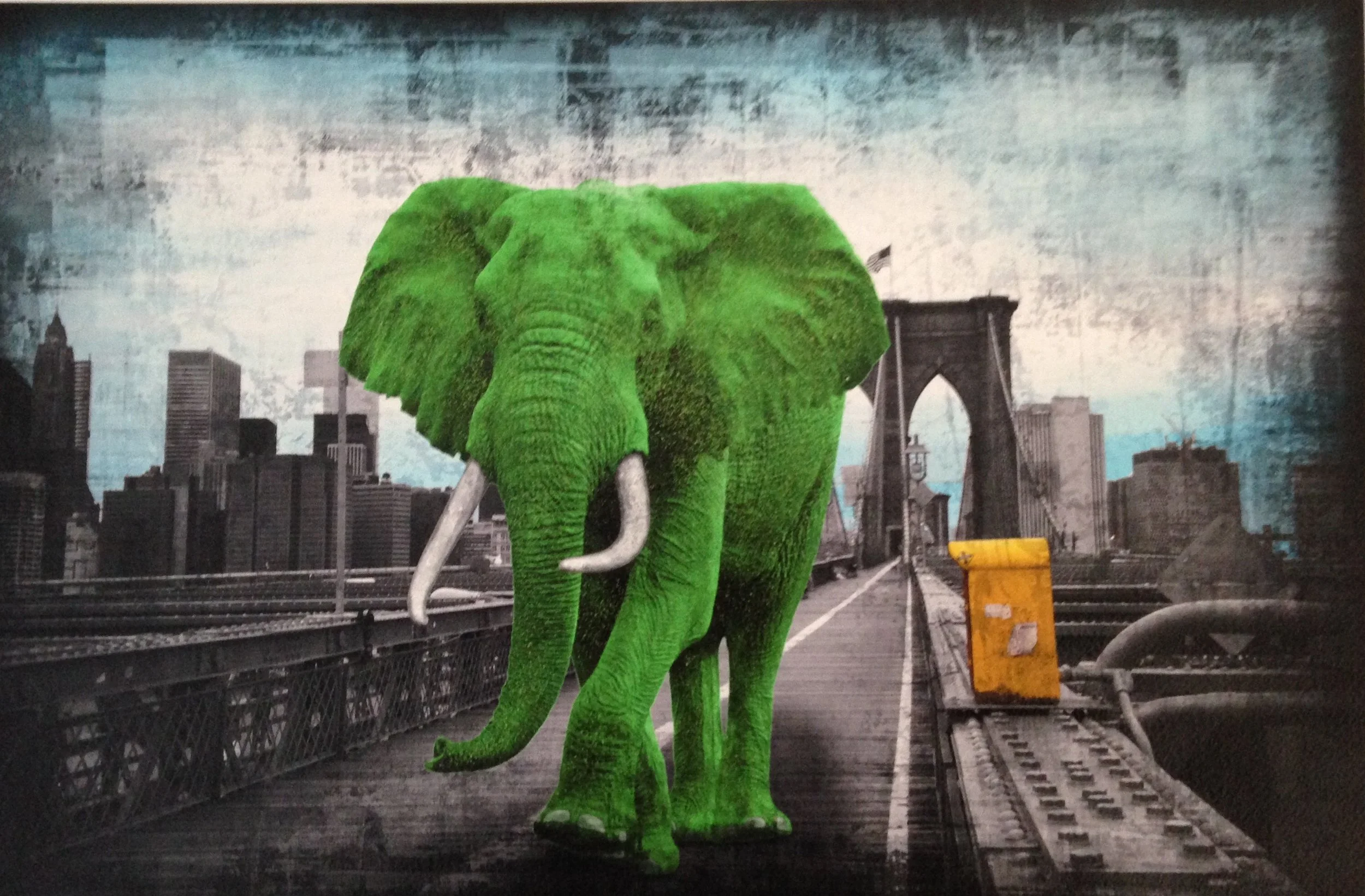 Tripping on Brooklyn Bridge, Lars Tunebo, Limited Edition Print, Liberty Gallery