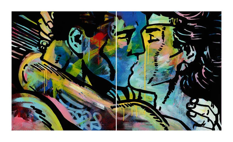 Fantasy Embrace Diptych